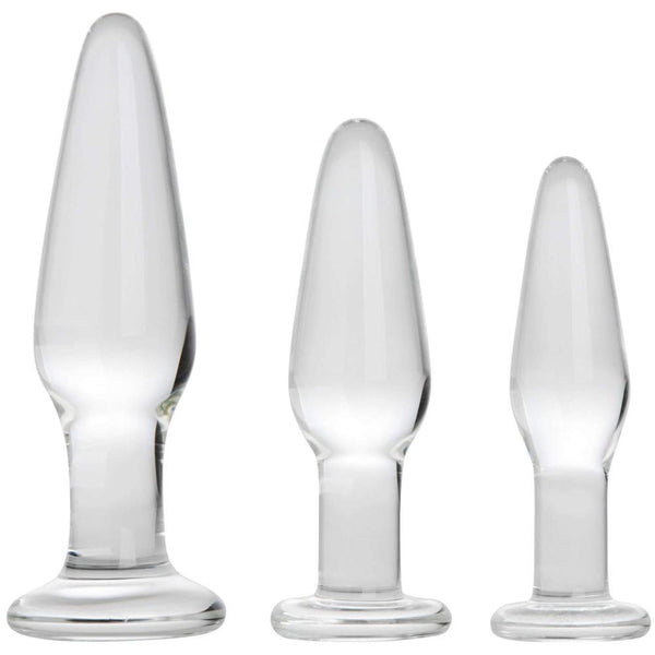 Prisms Erotic Glass Dosha 3 Piece Glass Anal Plug Kit - Extreme Toyz Singapore - https://extremetoyz.com.sg - Sex Toys and Lingerie Online Store - Bondage Gear / Vibrators / Electrosex Toys / Wireless Remote Control Vibes / Sexy Lingerie and Role Play / BDSM / Dungeon Furnitures / Dildos and Strap Ons  / Anal and Prostate Massagers / Anal Douche and Cleaning Aide / Delay Sprays and Gels / Lubricants and more...