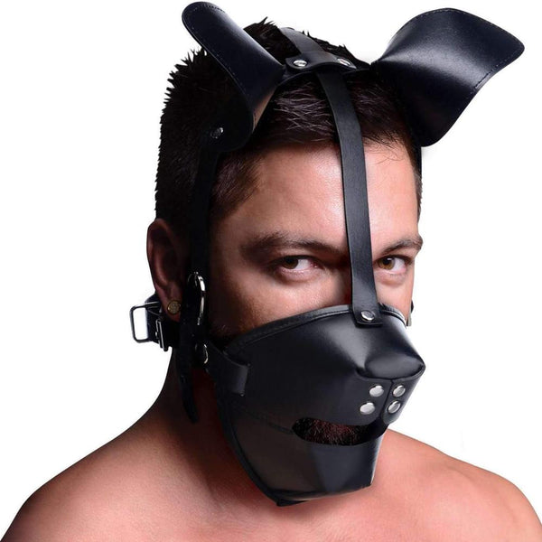 Master Series Pup Puppy Play Hood & Breathable Ball Gag - Extreme Toyz Singapore - https://extremetoyz.com.sg - Sex Toys and Lingerie Online Store