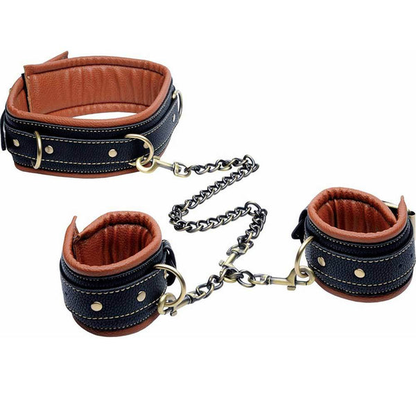 Master Series Coax Collar to Wrist Restraints - Extreme Toyz Singapore - https://extremetoyz.com.sg - Sex Toys and Lingerie Online Store - Bondage Gear / Vibrators / Electrosex Toys / Wireless Remote Control Vibes / Sexy Lingerie and Role Play / BDSM / Dungeon Furnitures / Dildos and Strap Ons  / Anal and Prostate Massagers / Anal Douche and Cleaning Aide / Delay Sprays and Gels / Lubricants and more...