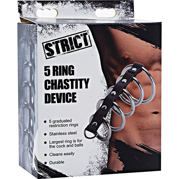 STRICT 5 Ring Chastity Device - Extreme Toyz Singapore - https://extremetoyz.com.sg - Sex Toys and Lingerie Online Store - Bondage Gear / Vibrators / Electrosex Toys / Wireless Remote Control Vibes / Sexy Lingerie and Role Play / BDSM / Dungeon Furnitures / Dildos and Strap Ons  / Anal and Prostate Massagers / Anal Douche and Cleaning Aide / Delay Sprays and Gels / Lubricants and more...