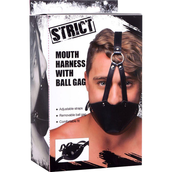 STRICT Mouth Harness with Ball Gag - STRICT Open Mouth Head Harness - Extreme Toyz Singapore - https://extremetoyz.com.sg - Sex Toys and Lingerie Online Store - Bondage Gear / Vibrators / Electrosex Toys / Wireless Remote Control Vibes / Sexy Lingerie and Role Play / BDSM / Dungeon Furnitures / Dildos and Strap Ons  / Anal and Prostate Massagers / Anal Douche and Cleaning Aide / Delay Sprays and Gels / Lubricants and more...