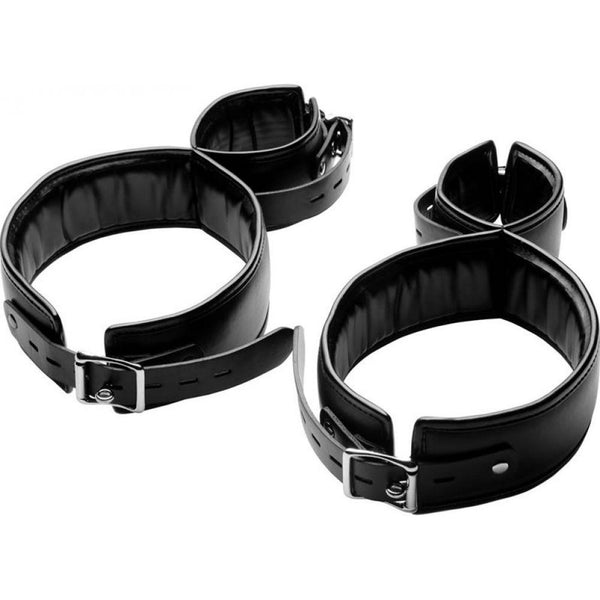 STRICT Thigh Cuff Restraint System - Extreme Toyz Singapore - https://extremetoyz.com.sg - Sex Toys and Lingerie Online Store - Bondage Gear / Vibrators / Electrosex Toys / Wireless Remote Control Vibes / Sexy Lingerie and Role Play / BDSM / Dungeon Furnitures / Dildos and Strap Ons  / Anal and Prostate Massagers / Anal Douche and Cleaning Aide / Delay Sprays and Gels / Lubricants and more...