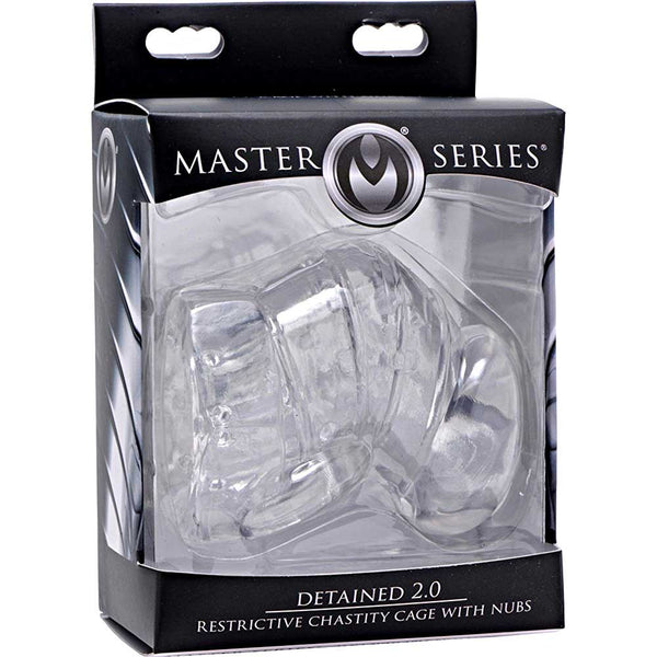 Master Series Detained 2.0 Restrictive Chastity Cage with Nubs -  Extreme Toyz Singapore - https://extremetoyz.com.sg - Sex Toys and Lingerie Online Store - Bondage Gear / Vibrators / Electrosex Toys / Wireless Remote Control Vibes / Sexy Lingerie and Role Play / BDSM / Dungeon Furnitures / Dildos and Strap Ons  / Anal and Prostate Massagers / Anal Douche and Cleaning Aide / Delay Sprays and Gels / Lubricants and more...