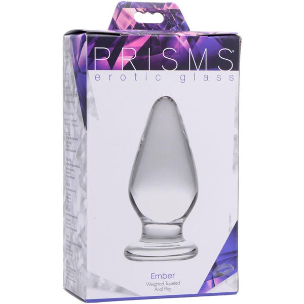 Prisms Erotic Glass Ember Weighted Tapered Anal Plug  - Extreme Toyz Singapore - https://extremetoyz.com.sg - Sex Toys and Lingerie Online Store - Bondage Gear / Vibrators / Electrosex Toys / Wireless Remote Control Vibes / Sexy Lingerie and Role Play / BDSM / Dungeon Furnitures / Dildos and Strap Ons  / Anal and Prostate Massagers / Anal Douche and Cleaning Aide / Delay Sprays and Gels / Lubricants and more...