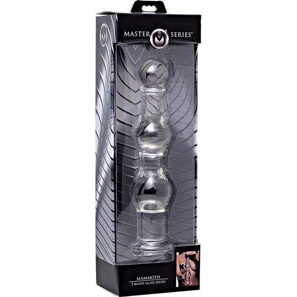 Master Series Mammoth 3 Bumps Glass Dildo - Extreme Toyz Singapore - https://extremetoyz.com.sg - Sex Toys and Lingerie Online Store - Bondage Gear / Vibrators / Electrosex Toys / Wireless Remote Control Vibes / Sexy Lingerie and Role Play / BDSM / Dungeon Furnitures / Dildos and Strap Ons / Anal and Prostate Massagers / Anal Douche and Cleaning Aide / Delay Sprays and Gels / Lubricants and more...