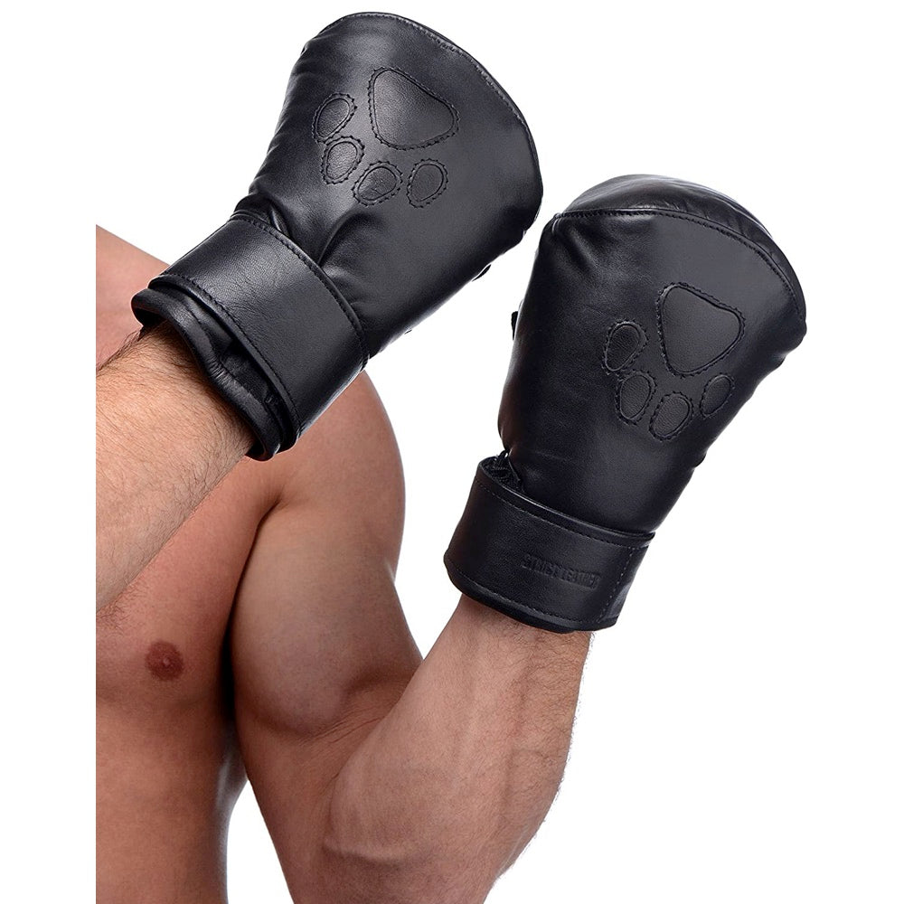 Strict Leather Padded Puppy Mitts (Genuine Leather) -  Extreme Toyz Singapore - https://extremetoyz.com.sg - Sex Toys and Lingerie Online Store