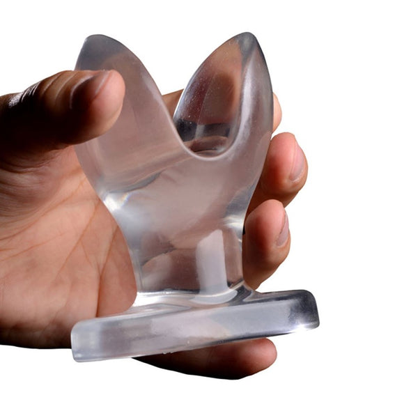 Master Series Anchored Clear Anal Plug - Extreme Toyz Singapore - https://extremetoyz.com.sg - Sex Toys and Lingerie Online Store