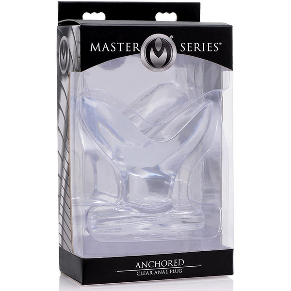 Master Series Anchored Clear Anal Plug - Extreme Toyz Singapore - https://extremetoyz.com.sg - Sex Toys and Lingerie Online Store