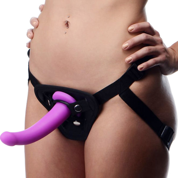 Navigator Silicone G-Spot Dildo with Harness