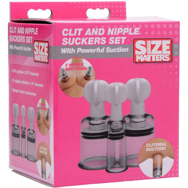 Size Matters Clit & Nipple Suckers Set - Extreme Toyz Singapore - https://extremetoyz.com.sg - Sex Toys and Lingerie Online Store