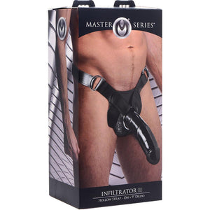 Infiltrator II Hollow Strap-On with 9 Inch Dildo