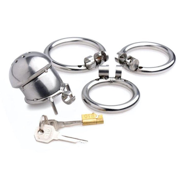 Master Series Exile Deluxe Locking Stainless Steel Confinement Cage - Extreme Toyz Singapore - https://extremetoyz.com.sg - Sex Toys and Lingerie Online Store