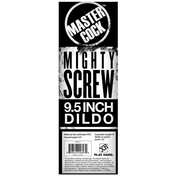 Master Cock Mighty Screw 9.5" Dildo - Extreme Toyz Singapore - https://extremetoyz.com.sg - Sex Toys and Lingerie Online Store - Bondage Gear / Vibrators / Electrosex Toys / Wireless Remote Control Vibes / Sexy Lingerie and Role Play / BDSM / Dungeon Furnitures / Dildos and Strap Ons  / Anal and Prostate Massagers / Anal Douche and Cleaning Aide / Delay Sprays and Gels / Lubricants and more...