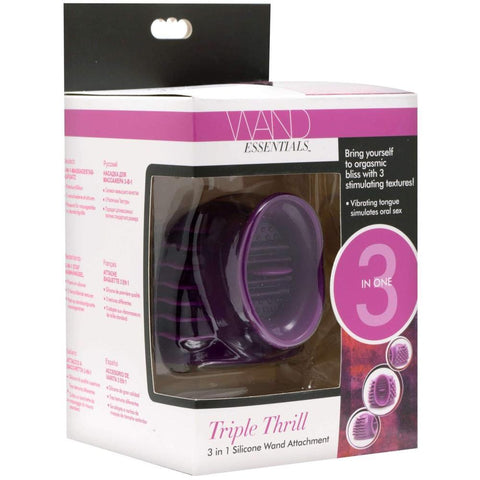 Wand Essentials Triple Thrill 3 in 1 Wand Attachment - Extreme Toyz Singapore - https://extremetoyz.com.sg - Sex Toys and Lingerie Online Store - Bondage Gear / Vibrators / Electrosex Toys / Wireless Remote Control Vibes / Sexy Lingerie and Role Play / BDSM / Dungeon Furnitures / Dildos and Strap Ons  / Anal and Prostate Massagers / Anal Douche and Cleaning Aide / Delay Sprays and Gels / Lubricants and more...