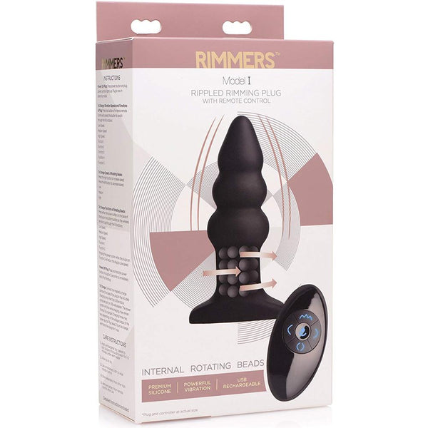 Rimmers Model I Rippled Rimming Plug with Remote - Extreme Toyz Singapore - https://extremetoyz.com.sg - Sex Toys and Lingerie Online Store - Bondage Gear / Vibrators / Electrosex Toys / Wireless Remote Control Vibes / Sexy Lingerie and Role Play / BDSM / Dungeon Furnitures / Dildos and Strap Ons  / Anal and Prostate Massagers / Anal Douche and Cleaning Aide / Delay Sprays and Gels / Lubricants and more...