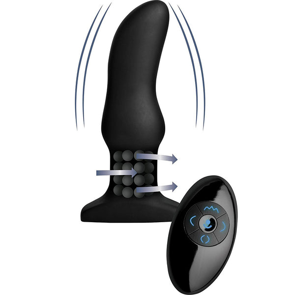 Rimmers Model M Curved Rimming Plug with Remote - Extreme Toyz Singapore - https://extremetoyz.com.sg - Sex Toys and Lingerie Online Store - Bondage Gear / Vibrators / Electrosex Toys / Wireless Remote Control Vibes / Sexy Lingerie and Role Play / BDSM / Dungeon Furnitures / Dildos and Strap Ons  / Anal and Prostate Massagers / Anal Douche and Cleaning Aide / Delay Sprays and Gels / Lubricants and more...