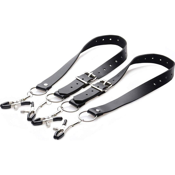 Master Series Spread Labia Spreader Straps with Clamps - Extreme Toyz Singapore - https://extremetoyz.com.sg - Sex Toys and Lingerie Online Store - Bondage Gear / Vibrators / Electrosex Toys / Wireless Remote Control Vibes / Sexy Lingerie and Role Play / BDSM / Dungeon Furnitures / Dildos and Strap Ons  / Anal and Prostate Massagers / Anal Douche and Cleaning Aide / Delay Sprays and Gels / Lubricants and more...