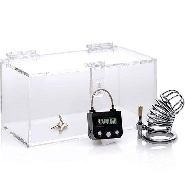 Master Series The Chastity Time Lock - Extreme Toyz Singapore - https://extremetoyz.com.sg - Sex Toys and Lingerie Online Store - Bondage Gear / Vibrators / Electrosex Toys / Wireless Remote Control Vibes / Sexy Lingerie and Role Play / BDSM / Dungeon Furnitures / Dildos and Strap Ons  / Anal and Prostate Massagers / Anal Douche and Cleaning Aide / Delay Sprays and Gels / Lubricants and more...