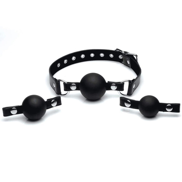 STRICT Interchangeable Silicone Ball Gag Set - STRICT Cock Head Silicone Mouth Gag - Extreme Toyz Singapore - https://extremetoyz.com.sg - Sex Toys and Lingerie Online Store - Bondage Gear / Vibrators / Electrosex Toys / Wireless Remote Control Vibes / Sexy Lingerie and Role Play / BDSM / Dungeon Furnitures / Dildos and Strap Ons  / Anal and Prostate Massagers / Anal Douche and Cleaning Aide / Delay Sprays and Gels / Lubricants and more...