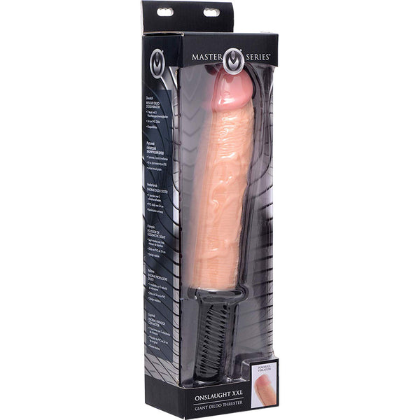 Master Series Onslaught 13 Mode XXL Giant Dildo Thruster - Extreme Toyz Singapore - https://extremetoyz.com.sg - Sex Toys and Lingerie Online Store - Bondage Gear / Vibrators / Electrosex Toys / Wireless Remote Control Vibes / Sexy Lingerie and Role Play / BDSM / Dungeon Furnitures / Dildos and Strap Ons  / Anal and Prostate Massagers / Anal Douche and Cleaning Aide / Delay Sprays and Gels / Lubricants and more...