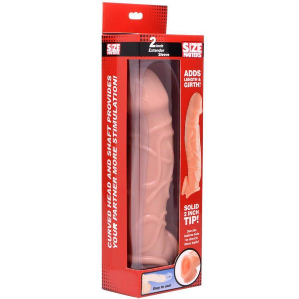 Size Matters 2" Flesh Extender Sleeve - Extreme Toyz Singapore - https://extremetoyz.com.sg - Sex Toys and Lingerie Online Store