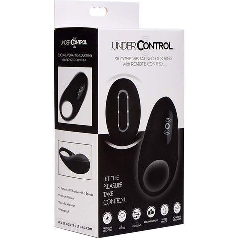 Under Control Rechargeable Vibrating Cock Ring with Remote Control - Extreme Toyz Singapore - https://extremetoyz.com.sg - Sex Toys and Lingerie Online Store - Bondage Gear / Vibrators / Electrosex Toys / Wireless Remote Control Vibes / Sexy Lingerie and Role Play / BDSM / Dungeon Furnitures / Dildos and Strap Ons  / Anal and Prostate Massagers / Anal Douche and Cleaning Aide / Delay Sprays and Gels / Lubricants and more...