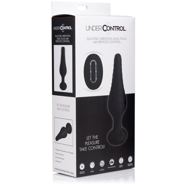 Under Control Rechargeable Anal Plug with Remote Control  - Extreme Toyz Singapore - https://extremetoyz.com.sg - Sex Toys and Lingerie Online Store - Bondage Gear / Vibrators / Electrosex Toys / Wireless Remote Control Vibes / Sexy Lingerie and Role Play / BDSM / Dungeon Furnitures / Dildos and Strap Ons  / Anal and Prostate Massagers / Anal Douche and Cleaning Aide / Delay Sprays and Gels / Lubricants and more...