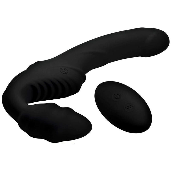 Pro Rider 9X Vibrating Silicone Strapless Strap On with Remote Control
