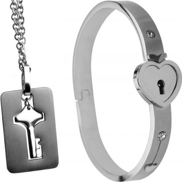 Master Series Cuffed Locking Bracelet and Key Necklace Extreme Toyz Singapore
