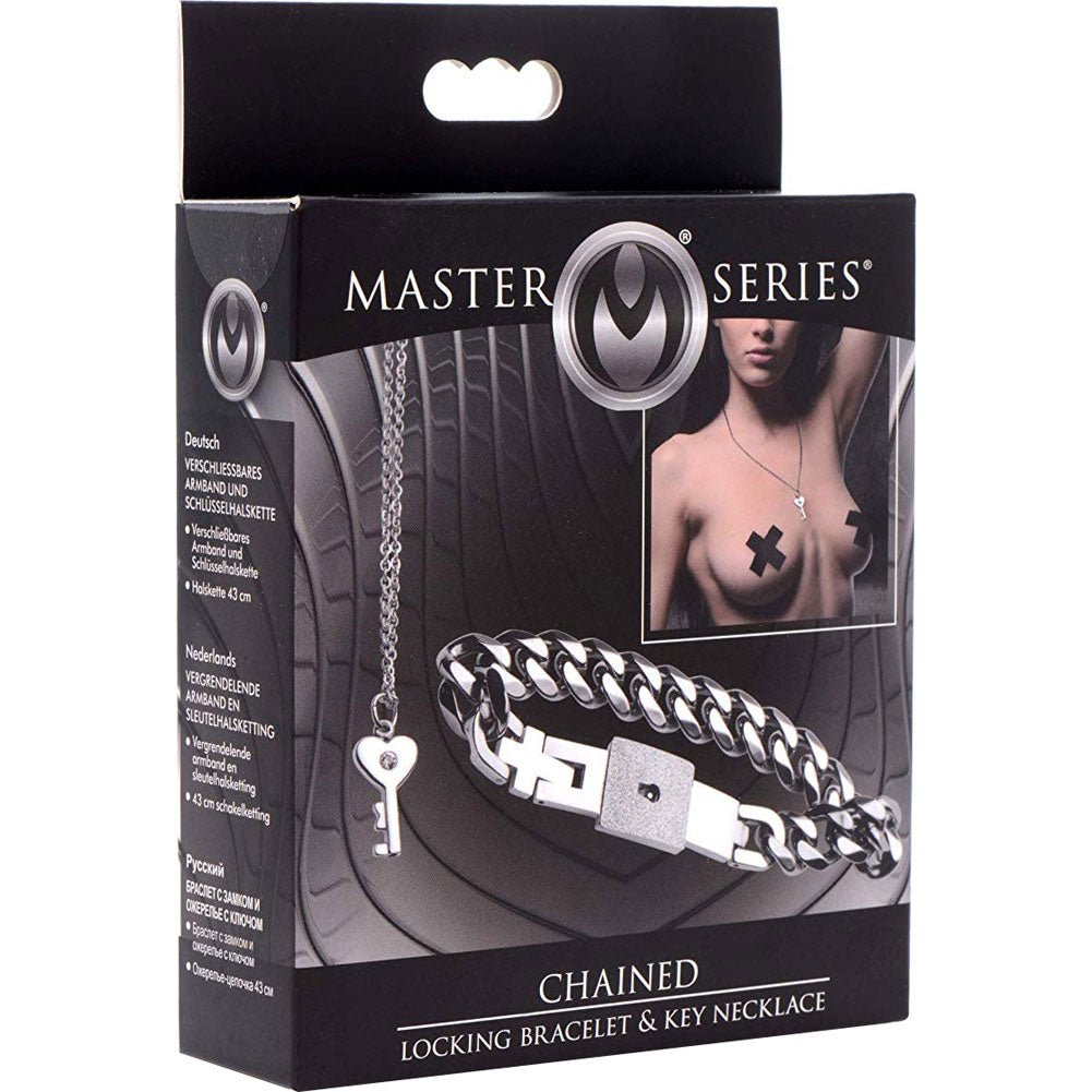Master Series Chained Locking Bracelet and Key Necklace Extreme Toyz Singapore