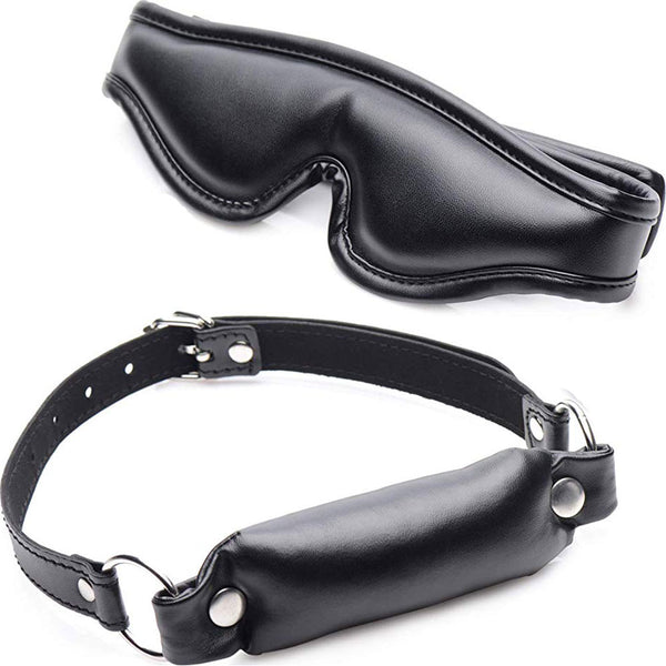 STRICT Padded Blindfold and Gag Set - Extreme Toyz Singapore - https://extremetoyz.com.sg - Sex Toys and Lingerie Online Store - Bondage Gear / Vibrators / Electrosex Toys / Wireless Remote Control Vibes / Sexy Lingerie and Role Play / BDSM / Dungeon Furnitures / Dildos and Strap Ons  / Anal and Prostate Massagers / Anal Douche and Cleaning Aide / Delay Sprays and Gels / Lubricants and more...