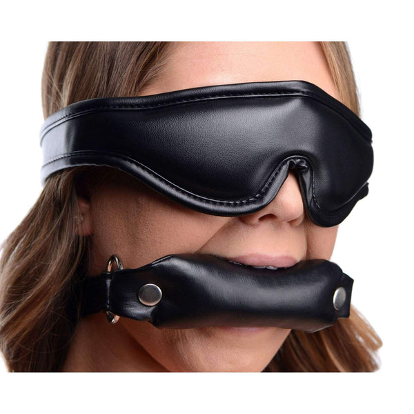 STRICT Padded Blindfold and Gag Set - Extreme Toyz Singapore - https://extremetoyz.com.sg - Sex Toys and Lingerie Online Store - Bondage Gear / Vibrators / Electrosex Toys / Wireless Remote Control Vibes / Sexy Lingerie and Role Play / BDSM / Dungeon Furnitures / Dildos and Strap Ons  / Anal and Prostate Massagers / Anal Douche and Cleaning Aide / Delay Sprays and Gels / Lubricants and more...