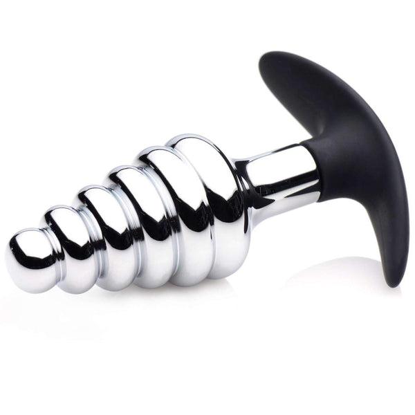 Master Series Dark Hive Metal & Silicone Ribbed Anal Plug - Extreme Toyz Singapore - https://extremetoyz.com.sg - Sex Toys and Lingerie Online Store - Bondage Gear / Vibrators / Electrosex Toys / Wireless Remote Control Vibes / Sexy Lingerie and Role Play / BDSM / Dungeon Furnitures / Dildos and Strap Ons  / Anal and Prostate Massagers / Anal Douche and Cleaning Aide / Delay Sprays and Gels / Lubricants and more...