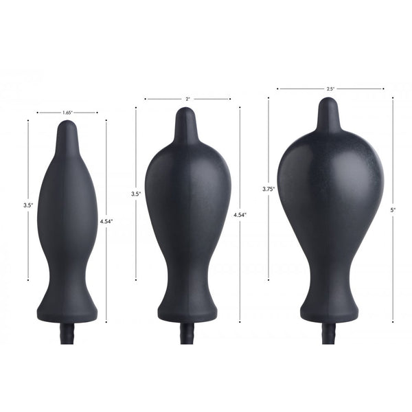 Master Series Dark Inflator Silicone Inflatable Anal Plug - Extreme Toyz Singapore - https://extremetoyz.com.sg - Sex Toys and Lingerie Online Store