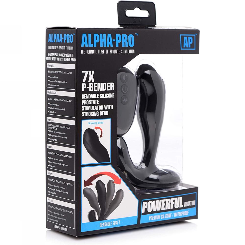 Alpha-Pro 7X P-Bender Prostate Stimulator with Stroking Bead - Extreme Toyz Singapore - https://extremetoyz.com.sg - Sex Toys and Lingerie Online Store