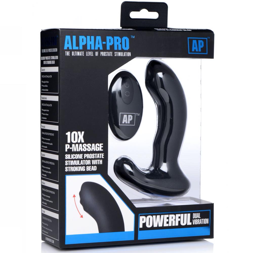 Alpha-Pro 10X P-Massage Silicone Prostate Stimulator - Extreme Toyz Singapore - https://extremetoyz.com.sg - Sex Toys and Lingerie Online Store - Bondage Gear / Vibrators / Electrosex Toys / Wireless Remote Control Vibes / Sexy Lingerie and Role Play / BDSM / Dungeon Furnitures / Dildos and Strap Ons  / Anal and Prostate Massagers / Anal Douche and Cleaning Aide / Delay Sprays and Gels / Lubricants and more...
