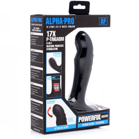 Alpha-Pro 17X P-Trigasm 3-in-1 Silicone Prostate Stimulator - Extreme Toyz Singapore - https://extremetoyz.com.sg - Sex Toys and Lingerie Online Store