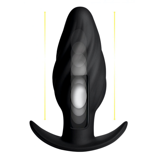 Thump It Kinetic Thumping 7X Swirled Rechargeable Anal Plug - Extreme Toyz Singapore - https://extremetoyz.com.sg - Sex Toys and Lingerie Online Store