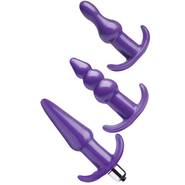 Frisky Thrill Trio Vibrating Anal Plug Set  - Extreme Toyz Singapore - https://extremetoyz.com.sg - Sex Toys and Lingerie Online Store