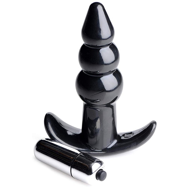 Frisky Ribbed Vibrating Butt Plug  - Extreme Toyz Singapore - https://extremetoyz.com.sg - Sex Toys and Lingerie Online Store