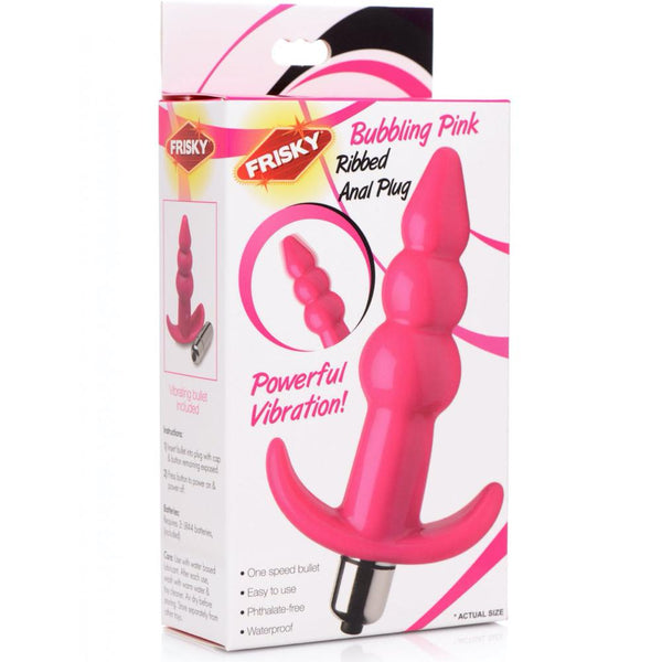 Frisky Ribbed Vibrating Butt Plug  - Extreme Toyz Singapore - https://extremetoyz.com.sg - Sex Toys and Lingerie Online Store