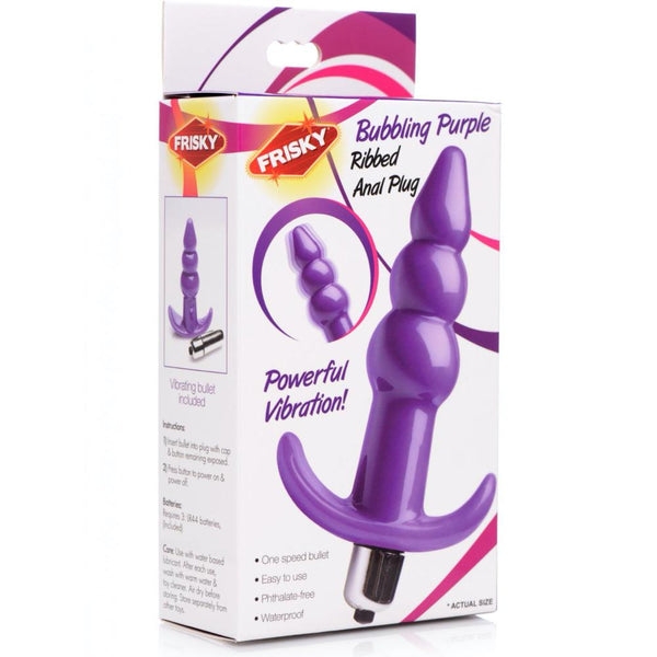 Frisky Ribbed Vibrating Butt Plug  - Extreme Toyz Singapore - https://extremetoyz.com.sg - Sex Toys and Lingerie Online Store