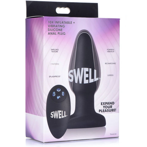 SWELL Worlds First Remote Control Inflatable 10X Vibrating Rechargeable Silicone Anal Plug - Extreme Toyz Singapore - https://extremetoyz.com.sg - Sex Toys and Lingerie Online Store