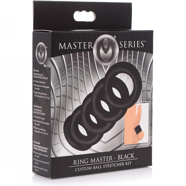 Master Series Ring Master Custom Ball Stretcher Kit (5 Rings) - Extreme Toyz Singapore - https://extremetoyz.com.sg - Sex Toys and Lingerie Online Store