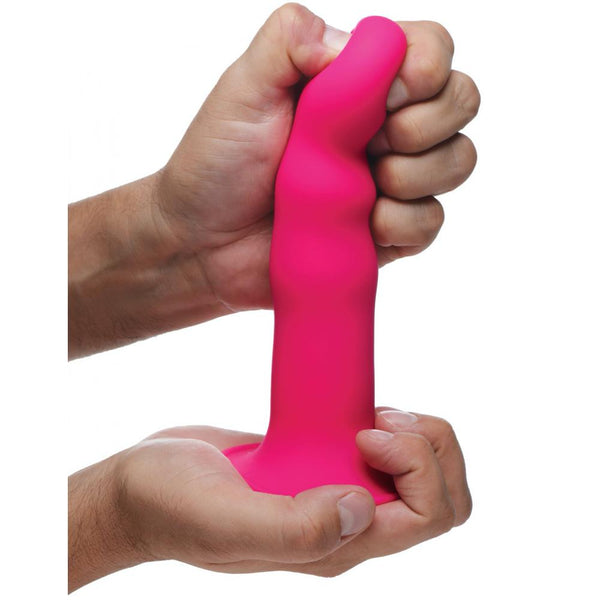 Squeeze-It Squeezable Wavy Silicone Dildo - Extreme Toyz Singapore - https://extremetoyz.com.sg - Sex Toys and Lingerie Online Store 