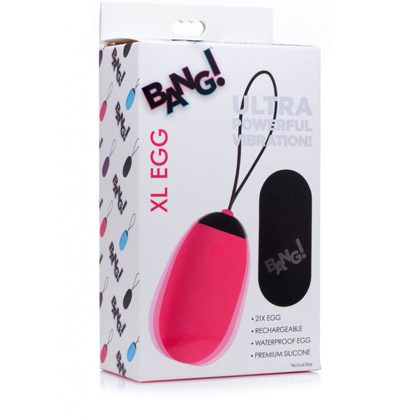 Bang! XL Silicone Vibrating Egg - Extreme Toyz Singapore - https://extremetoyz.com.sg - Sex Toys and Lingerie Online Store