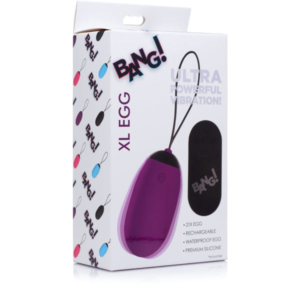 Bang! XL Silicone Vibrating Egg - Extreme Toyz Singapore - https://extremetoyz.com.sg - Sex Toys and Lingerie Online Store