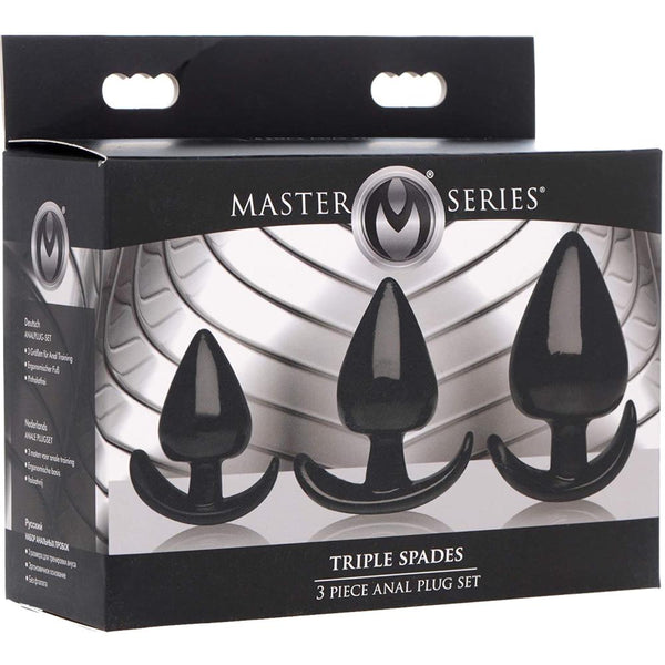 Master Series Triple Spades 3 Piece Anal Plug Set -  Extreme Toyz Singapore - https://extremetoyz.com.sg - Sex Toys and Lingerie Online Store