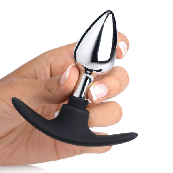 Master Series Dark Invader Metal and Silicone Anal Plug - Extreme Toyz Singapore - https://extremetoyz.com.sg - Sex Toys and Lingerie Online Store