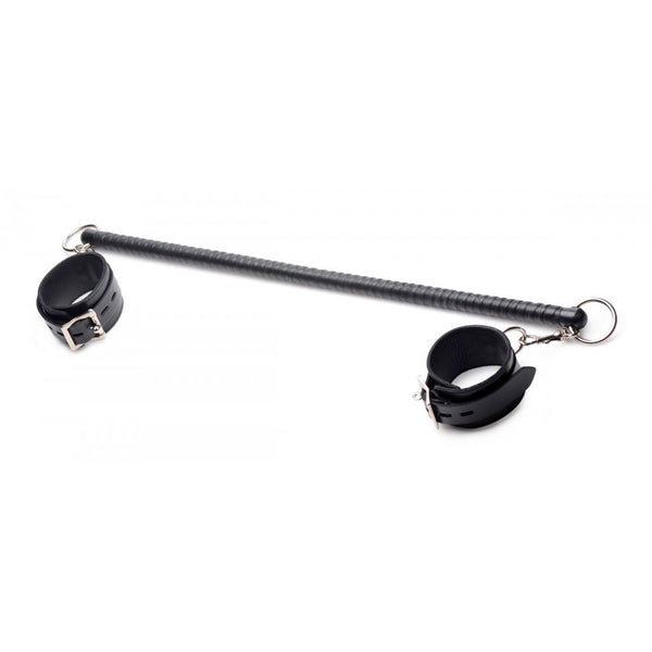 Strict Leather Leather Wrapped Spreader Bar with Cuffs - Extreme Toyz Singapore - https://extremetoyz.com.sg - Sex Toys and Lingerie Online Store
